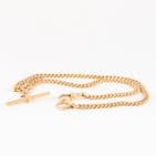 Antique 15Ct Gold 36.3g Albert Watch Chain / Necklace With T-Bar 16 1/8''