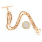Antique 15Ct Gold 36.3g Albert Watch Chain / Necklace With T-Bar 16 1/8''