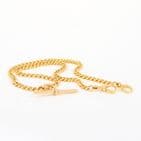 Antique 18Ct Gold 46.7g Curb Link Albert Watch Chain With T-Bar 17 3/4''