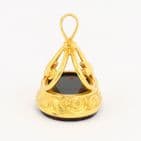 Antique 18Ct Gold Fob / Pendant With Bloodstone