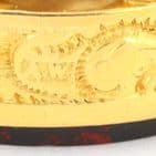 Antique 18Ct Gold Fob / Pendant With Bloodstone