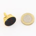 Antique 18Ct Gold Fob / Pendant With Bloodstone
