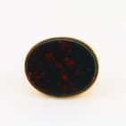 Antique 18Ct Gold Fob / Pendant With Bloodstone