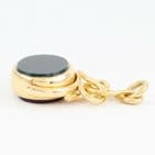 Antique 18Ct Gold Spinner Fob Pendant With Bloodstone And Agate