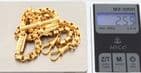 Antique 9Ct Gold 25.5g Fancy & Trombone Link Double Albert Watch Chain 15 1/4''