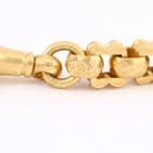 Antique 9Ct Gold 25.5g Fancy & Trombone Link Double Albert Watch Chain 15 1/4''