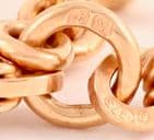 Antique 9Ct Gold 33.5g Trombone And Knot Link Double Albert Watch Chain 14 3/4''