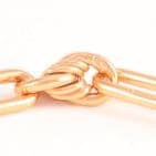 Antique 9Ct Gold 38.8g Trombone And Knot Link Double Albert Watch Chain 17 3/4''