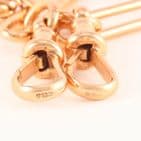 Antique 9Ct Gold 38.8g Trombone And Knot Link Double Albert Watch Chain 17 3/4''