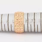 Antique 9Ct Gold 4.2g Floral Engraved Patterned Wedding Ring / Band