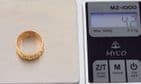 Antique 9Ct Gold 4.2g Floral Engraved Patterned Wedding Ring / Band