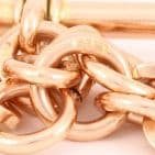 Antique 9Ct Gold 42.9g Trombone And Knot Link Double Albert Watch Chain 15 1/4''