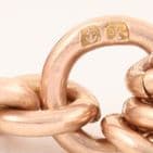 Antique 9Ct Gold 43.6g Graduated Rollerball Double Albert Watch Chain 14''