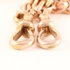 Antique 9Ct Gold 43.6g Graduated Rollerball Double Albert Watch Chain 14''