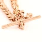 Antique 9Ct Gold 43.6g Graduated Rollerball Double Albert Watch Chain 14''