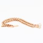 Antique 9Ct Gold 43.6g Graduated Rollerball Double Albert Watch Chain 14''