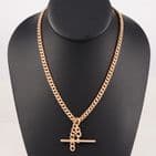 Antique 9Ct Gold 45.9g Double Albert Watch Chain 17 1/4''