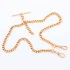 Antique 9Ct Gold 45.9g Double Albert Watch Chain 17 1/4''