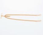 Antique 9Ct Gold 45.9g Double Albert Watch Chain 17 1/4''
