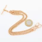 Antique 9Ct Gold 45.9g Double Albert Watch Chain 17 1/4''