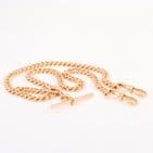 Antique 9Ct Gold 45.9g Double Albert Watch Chain 17 1/4''