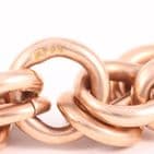 Antique 9Ct Gold 49.6g Fetter And Oval Link Albert Watch Chain 15 7/8''
