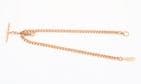 Antique 9Ct Gold 52.2g Double Albert Watch Chain With Removable T-bar 16 5/8''
