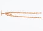 Antique 9Ct Gold 53.9g Knot Link Double Albert Watch Chain 16 1/2''