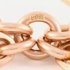 Antique 9Ct Gold 53.9g Knot Link Double Albert Watch Chain 16 1/2''