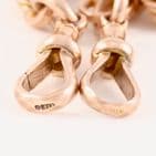 Antique 9Ct Gold 53.9g Knot Link Double Albert Watch Chain 16 1/2''