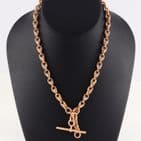 Antique 9Ct Gold 53.9g Knot Link Double Albert Watch Chain 16 1/2''