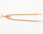 Antique 9Ct Gold 63.1g Double Albert Watch Chain 15 3/4''