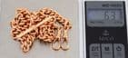 Antique 9Ct Gold 63.1g Double Albert Watch Chain 15 3/4''