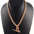 Antique 9Ct Gold 63.1g Double Albert Watch Chain 15 3/4''