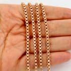 Antique 9Ct Gold 81g Long Box Link Watch Chain Necklace  61 1/2''