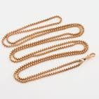 Antique 9Ct Gold 81g Long Box Link Watch Chain Necklace  61 1/2''
