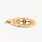 Antique 9Ct Gold And Enamel Fob / Pendant / Medal WEST RIDING c 1912