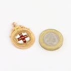 Antique 9Ct Gold And Enamel Fob / Pendant / Medal WEST RIDING c 1912