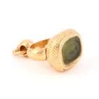 Antique 9Ct Gold Seal Fob With Intaglio Of Ouroboros And Hands