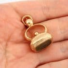 Antique 9Ct Gold Seal Fob With Intaglio Of Ouroboros And Hands