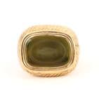 Antique 9Ct Gold Seal Fob With Intaglio Of Ouroboros And Hands
