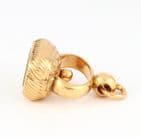 Antique 9Ct Gold Seal Fob With Intaglio Of Ouroboros And Hands