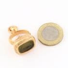 Antique 9Ct Gold Seal Fob With Intaglio Of Ouroboros And Hands