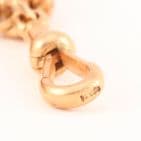 Antique 9Ct Rose Gold 21.2g Albertina Fob Watch Chain With Fob Ball