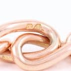 Antique 9Ct Rose Gold 45.7g Albert Watch Chain With T-Bar 16 1/2''