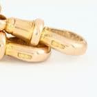 Antique 9Ct Rose Gold 52.1g Fetter Link Albert Watch Chain / Necklace 15 5/8''