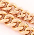 Antique 9Ct Rose Gold 52.4g Graduated Double Albert Watch Chain 16''