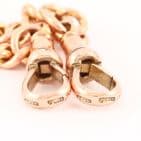 Antique 9Ct Rose Gold 52.4g Graduated Double Albert Watch Chain 16''