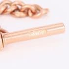 Antique 9Ct Rose Gold 58.6g Graduated Double Albert Watch Chain 16 1/2''