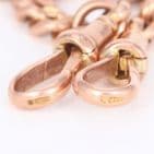 Antique 9Ct Rose Gold 58.6g Graduated Double Albert Watch Chain 16 1/2''
